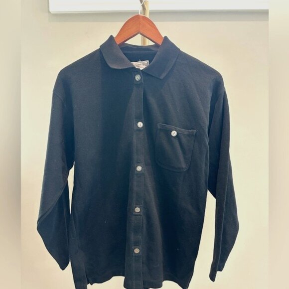 Vintage Huntington Ridge Black Button-Up Jacket Shacket – 80s/90s – Small - Picture 1 of 5